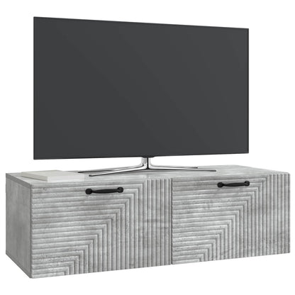 vidaXL Wall-Mounted TV Cabinet Concrete Grey 98 x 41 x 30 cm 3