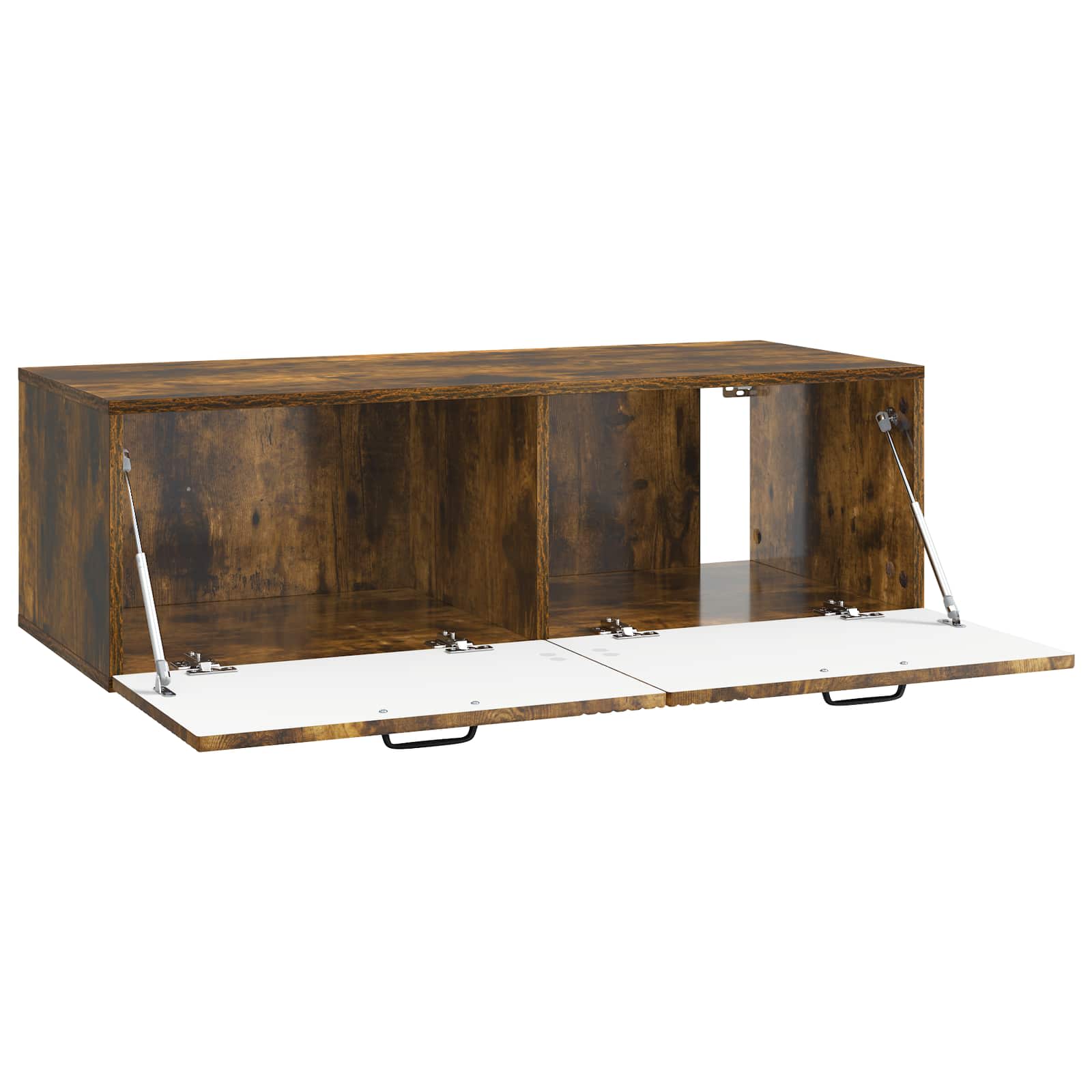 vidaXL Wall-Mounted TV Cabinet Wall-mounted Smoked Oak 98 x 41 x 30 cm 5