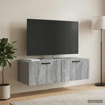 Wall-Mounted TV Cabinet 98 x 41 x 30 cm Drop 41 cm Width 98 cm Grey sonoma