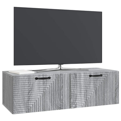 Wall-Mounted TV Cabinet 98 x 41 x 30 cm Drop 41 cm Width 98 cm Grey sonoma
