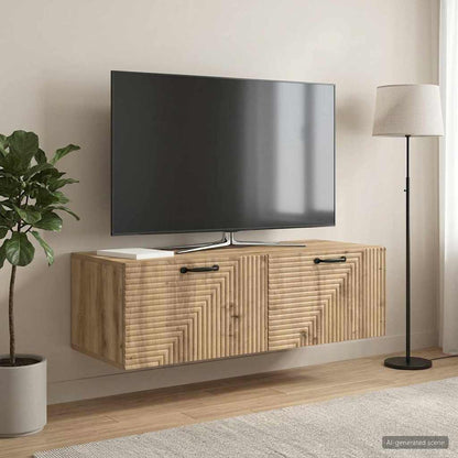 vidaXL Wall-Mounted TV Cabinet 98 x 41 x 30 cm Artisan Oak 4