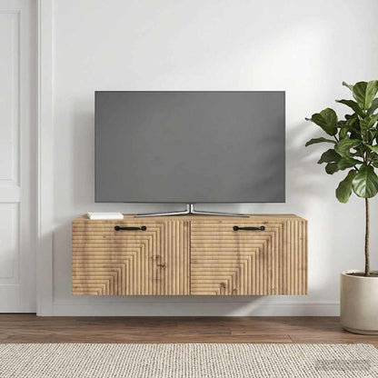 vidaXL Wall-Mounted TV Cabinet 98 x 41 x 30 cm Artisan Oak 1