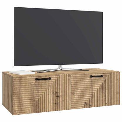 vidaXL Wall-Mounted TV Cabinet 98 x 41 x 30 cm Artisan Oak 3