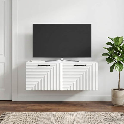 vidaXL Wall-Mounted TV Cabinet High Gloss White 78.5 x 31 x 30 cm 4