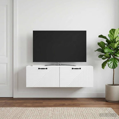 vidaXL Wall-Mounted TV Cabinet White 98 x 31 x 30 cm Engineered Wood 1