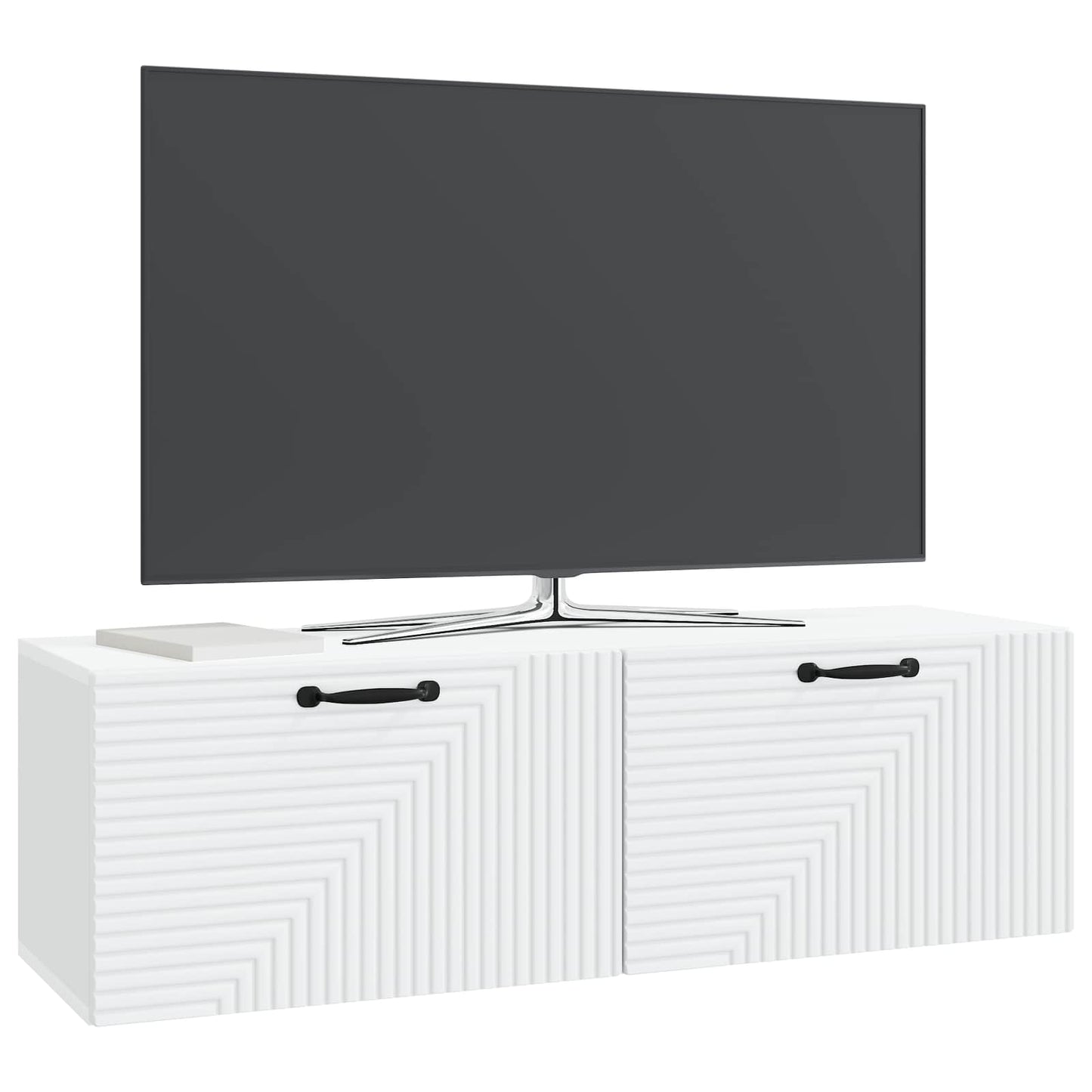 vidaXL Wall-Mounted TV Cabinet White 98 x 31 x 30 cm Engineered Wood 3