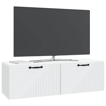 vidaXL Wall-Mounted TV Cabinet White 98 x 31 x 30 cm Engineered Wood 3
