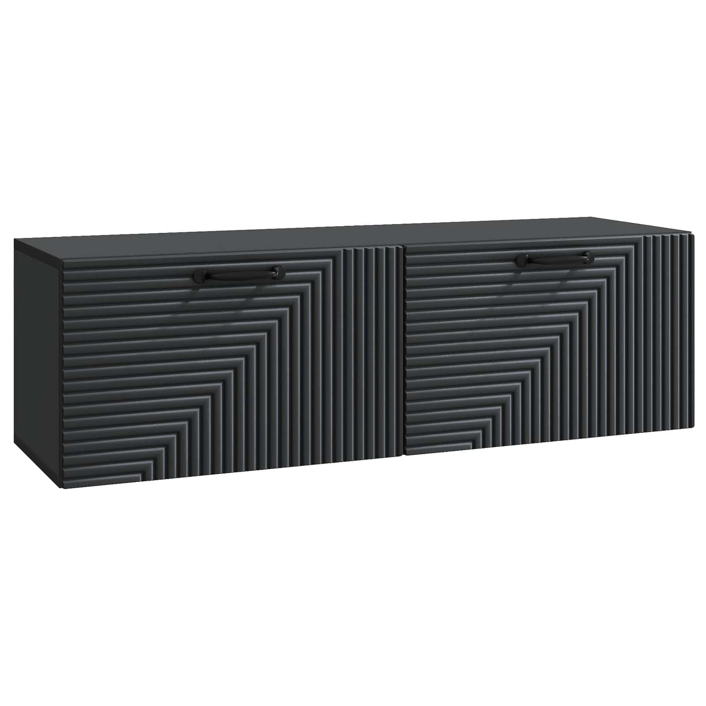 vidaXL Wall-Mounted TV Cabinet Black 98 x 31 x 30 cm Engineered Wood 2