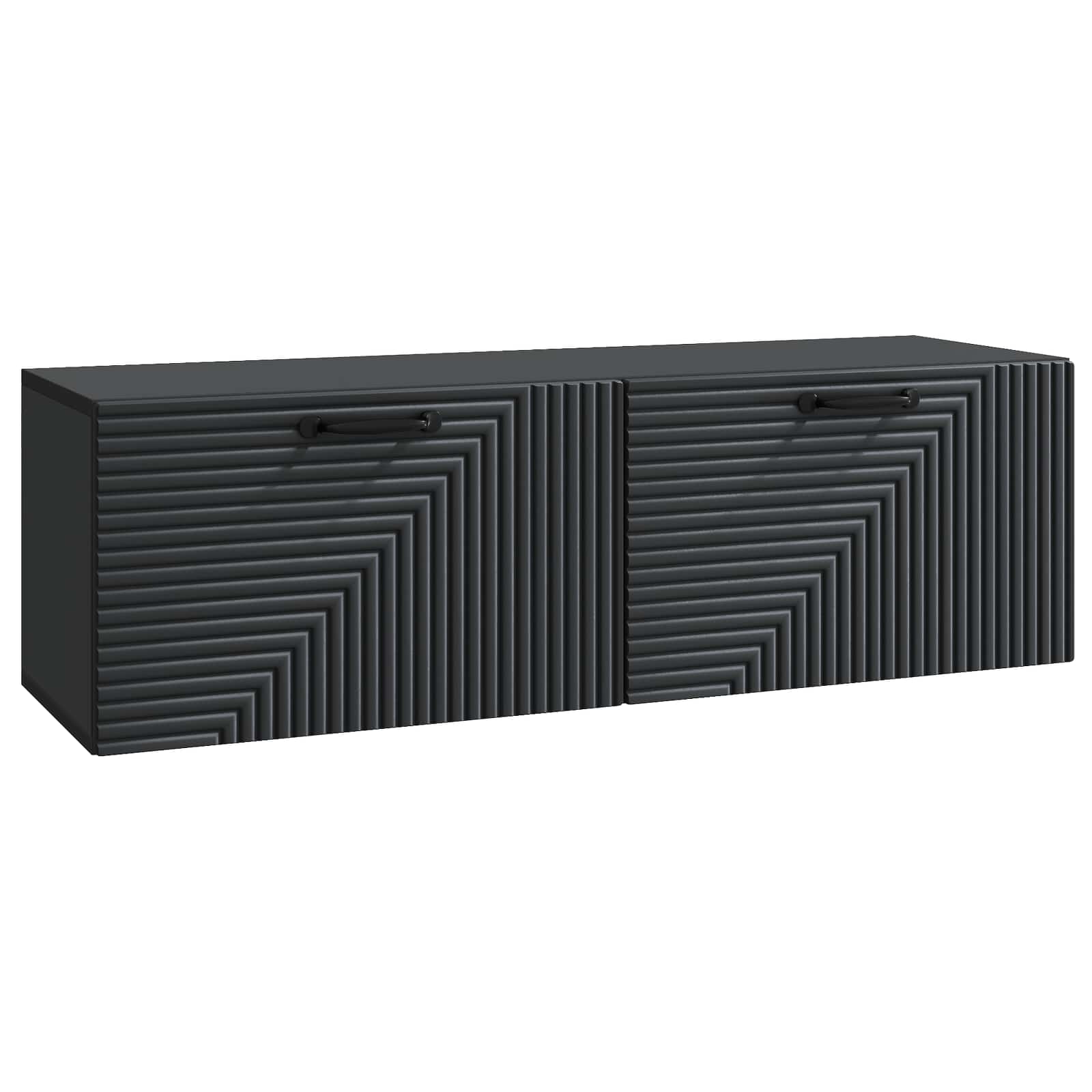 vidaXL Wall-Mounted TV Cabinet Black 98 x 31 x 30 cm Engineered Wood 2