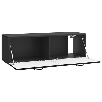 vidaXL Wall-Mounted TV Cabinet Black 98 x 31 x 30 cm Engineered Wood 5