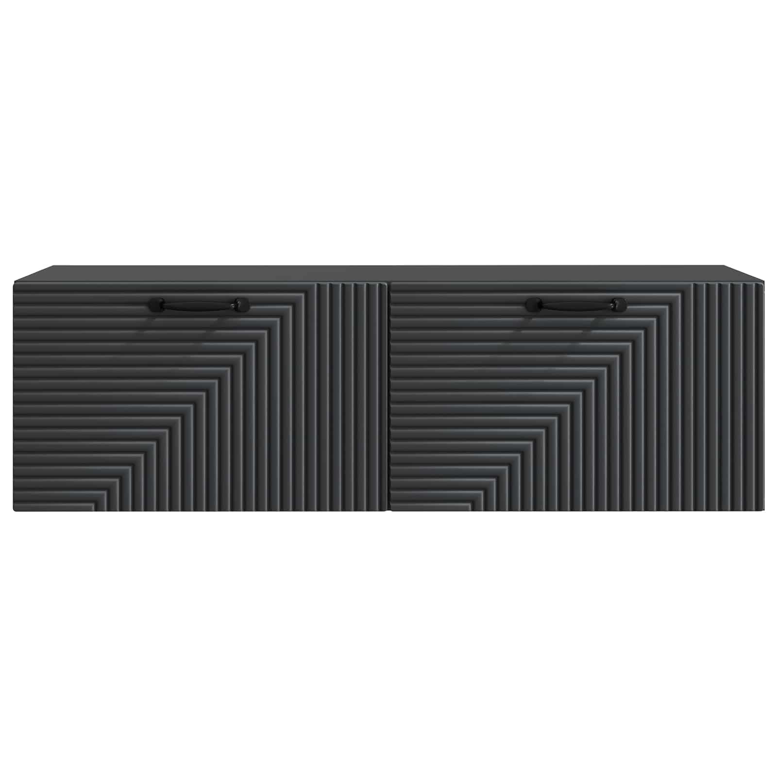 vidaXL Wall-Mounted TV Cabinet Black 98 x 31 x 30 cm Engineered Wood 6