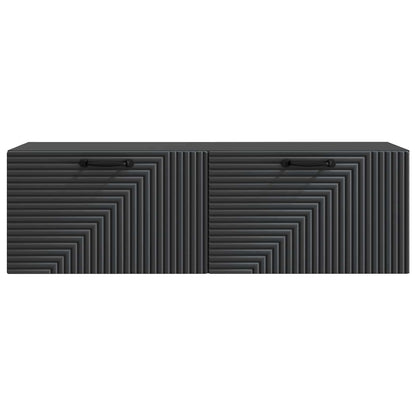 vidaXL Wall-Mounted TV Cabinet Black 98 x 31 x 30 cm Engineered Wood 6