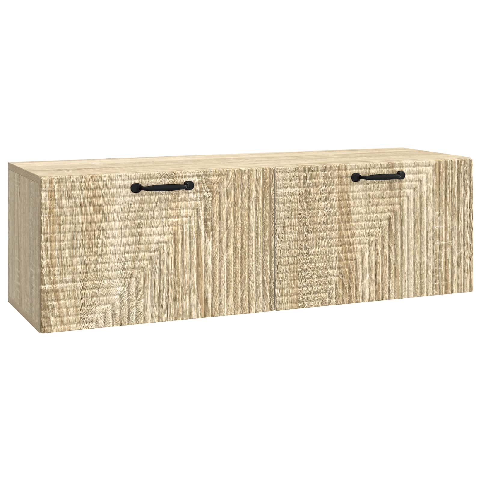 vidaXL Wall-Mounted TV Cabinet Wall-mounted Sonoma Oak 98 x 31 x 30 cm 2