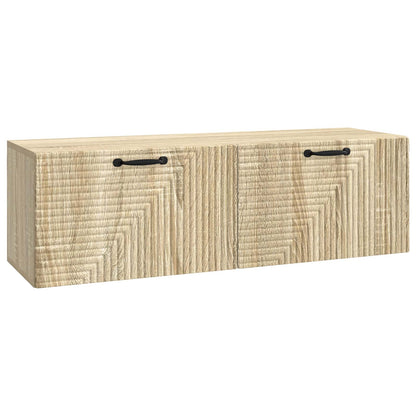 vidaXL Wall-Mounted TV Cabinet Wall-mounted Sonoma Oak 98 x 31 x 30 cm 2