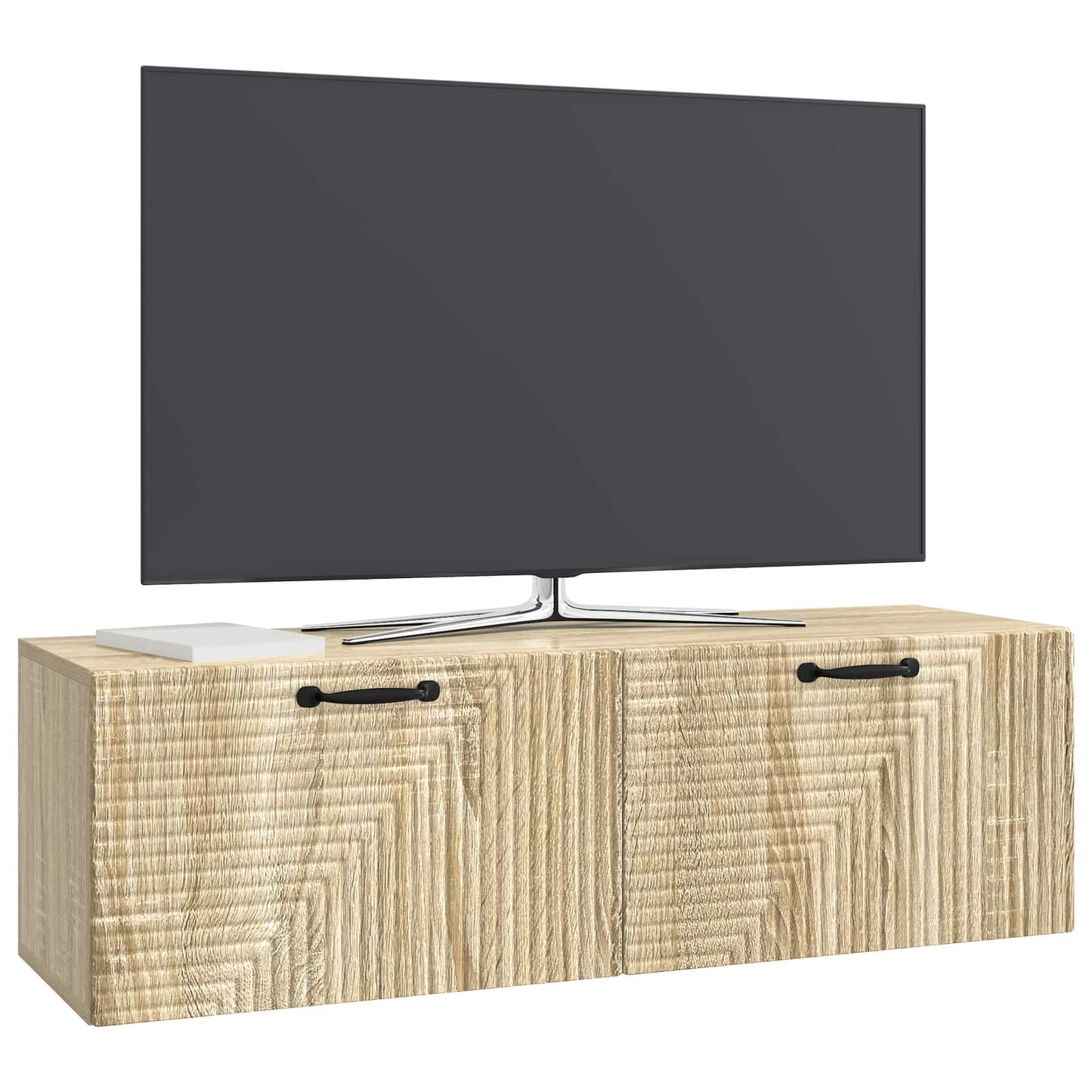 vidaXL Wall-Mounted TV Cabinet Wall-mounted Sonoma Oak 98 x 31 x 30 cm 3