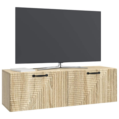 vidaXL Wall-Mounted TV Cabinet Wall-mounted Sonoma Oak 98 x 31 x 30 cm 3