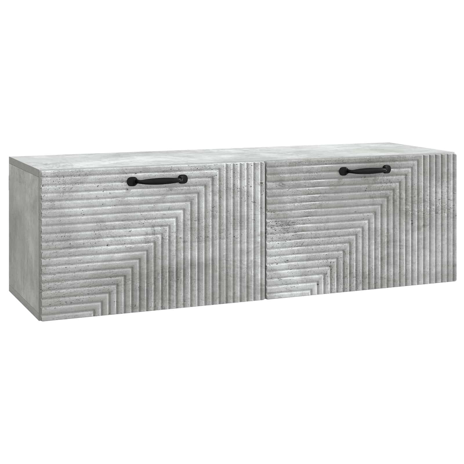 vidaXL Wall-Mounted TV Cabinet Concrete Grey 98 x 31 x 30 cm 2