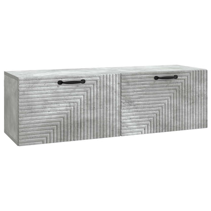 vidaXL Wall-Mounted TV Cabinet Concrete Grey 98 x 31 x 30 cm 2