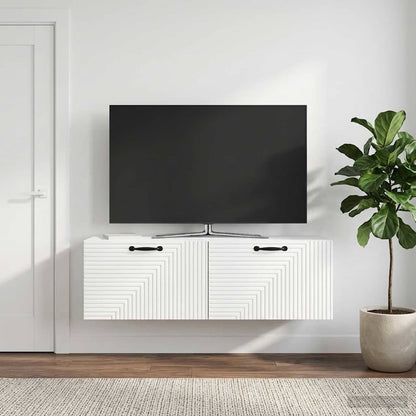 vidaXL Wall-Mounted TV Cabinet High Gloss White 98 x 31 x 30 cm 1
