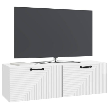 vidaXL Wall-Mounted TV Cabinet High Gloss White 98 x 31 x 30 cm 3