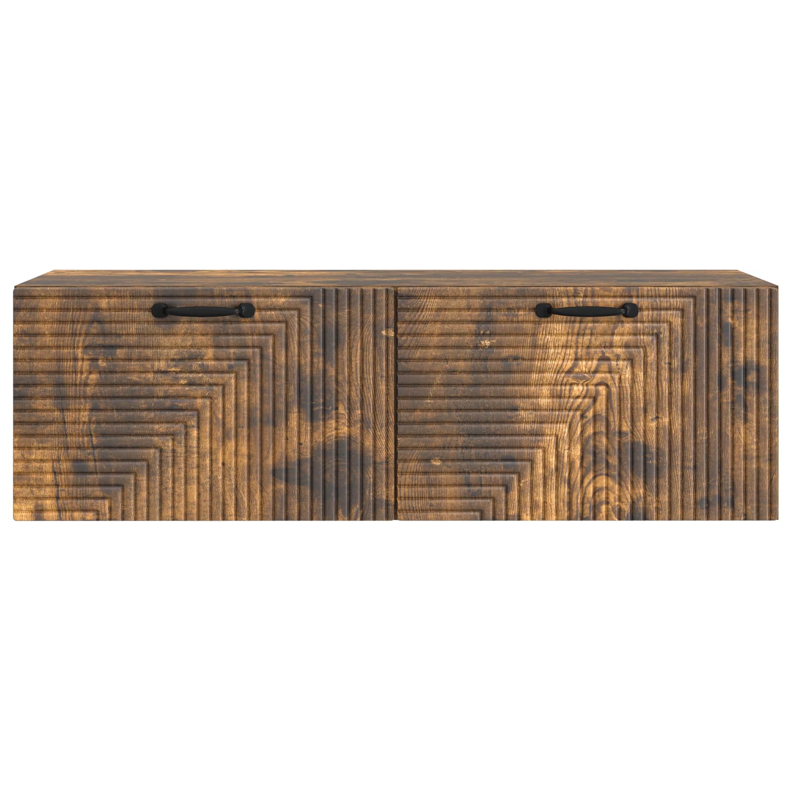 vidaXL Wall-Mounted TV Cabinet Wall-mounted Smoked Oak 98 x 31 x 30 cm 6