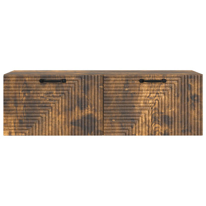 vidaXL Wall-Mounted TV Cabinet Wall-mounted Smoked Oak 98 x 31 x 30 cm 6