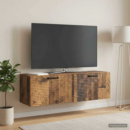 vidaXL Wall-Mounted TV Cabinet Wall-mounted Old Wood 98 x 31 x 30 cm 4