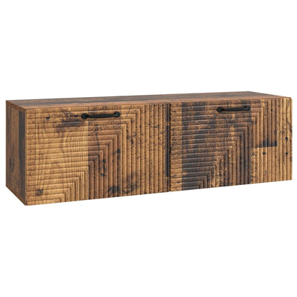 vidaXL Wall-Mounted TV Cabinet Wall-mounted Old Wood 98 x 31 x 30 cm 2