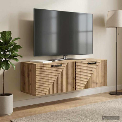 vidaXL Wall-Mounted TV Cabinet 98 x 31 x 30 cm Artisan Oak 1