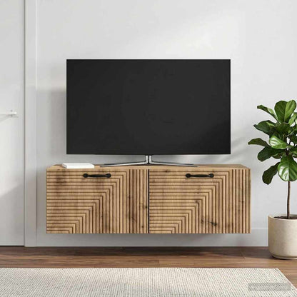 vidaXL Wall-Mounted TV Cabinet 98 x 31 x 30 cm Artisan Oak 4