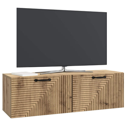 vidaXL Wall-Mounted TV Cabinet 98 x 31 x 30 cm Artisan Oak 3