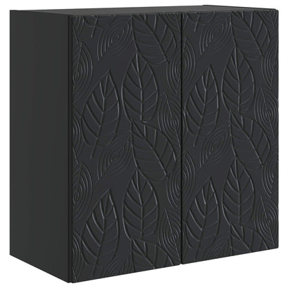 vidaXL Wall-Mounted Cabinet 59 x 31 x 60 cm Engineered Wood Black 2