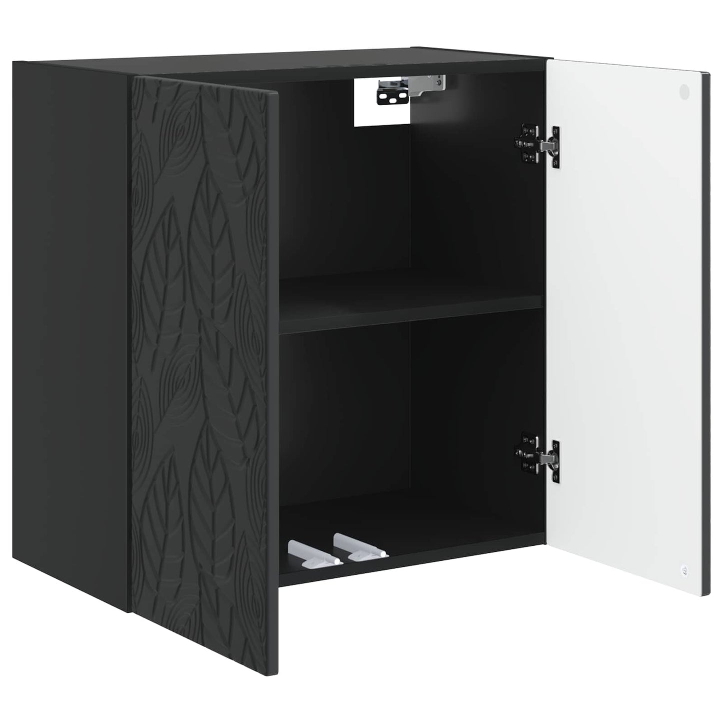 vidaXL Wall-Mounted Cabinet 59 x 31 x 60 cm Engineered Wood Black 3