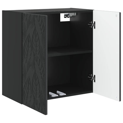 vidaXL Wall-Mounted Cabinet 59 x 31 x 60 cm Engineered Wood Black 3