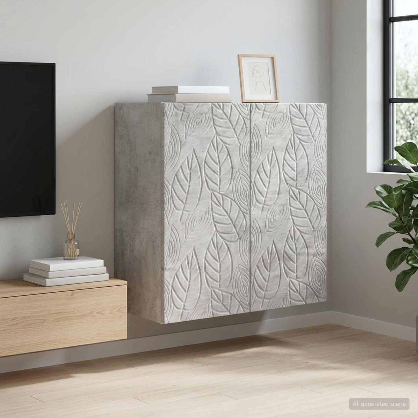vidaXL Wall-Mounted Cabinet 59 x 31 x 60 cm Engineered Wood 1