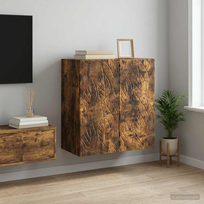 vidaXL Wall-Mounted Cabinet 59 x 31 x 60 cm Engineered Wood Smoked Oak 1