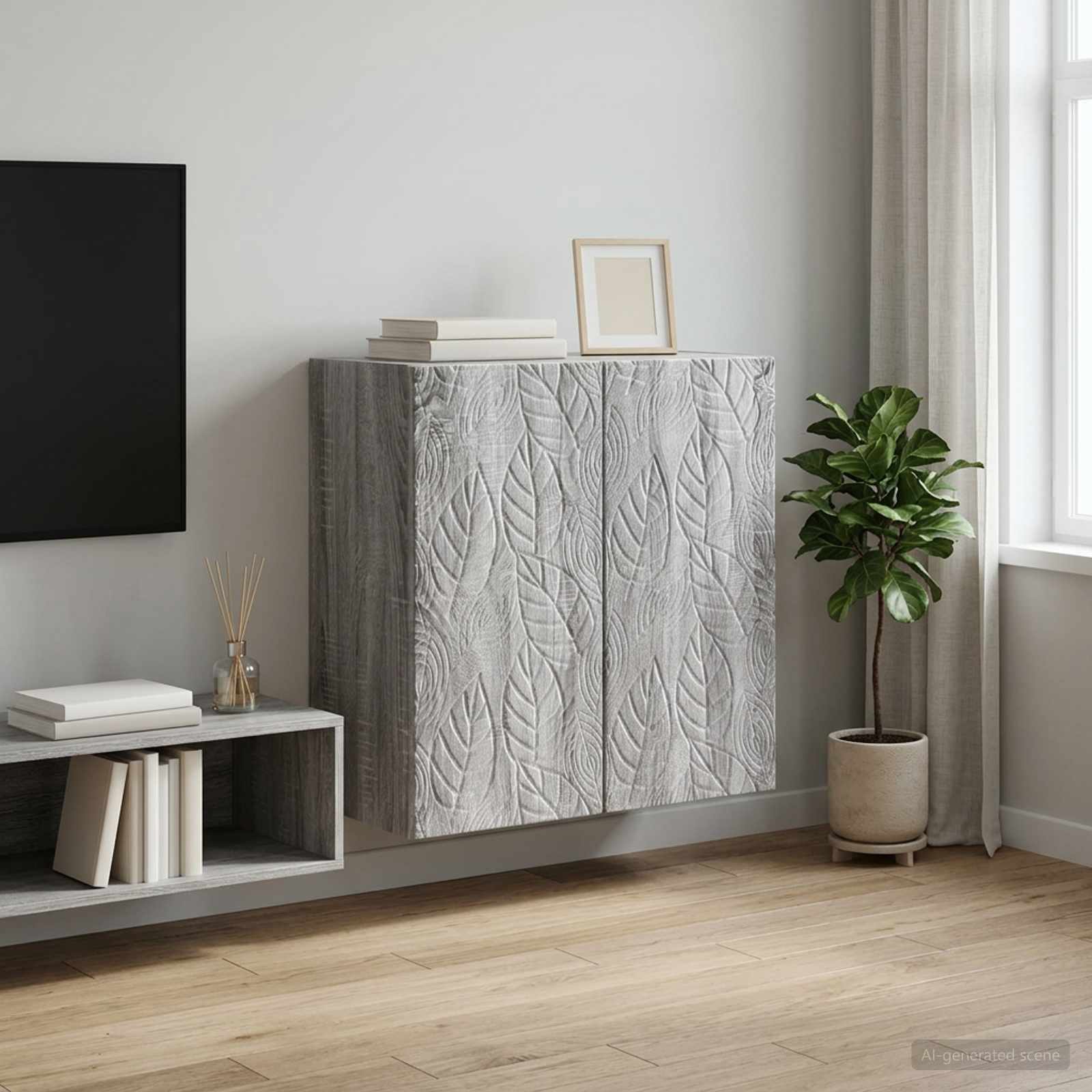 vidaXL Wall-Mounted Cabinet 59 x 31 x 60 cm Engineered Wood 1