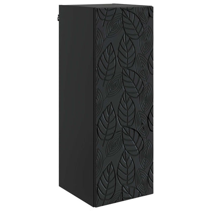 vidaXL Wall-Mounted Cabinet 33 x 34.5 x 90 cm Engineered Wood Black 2
