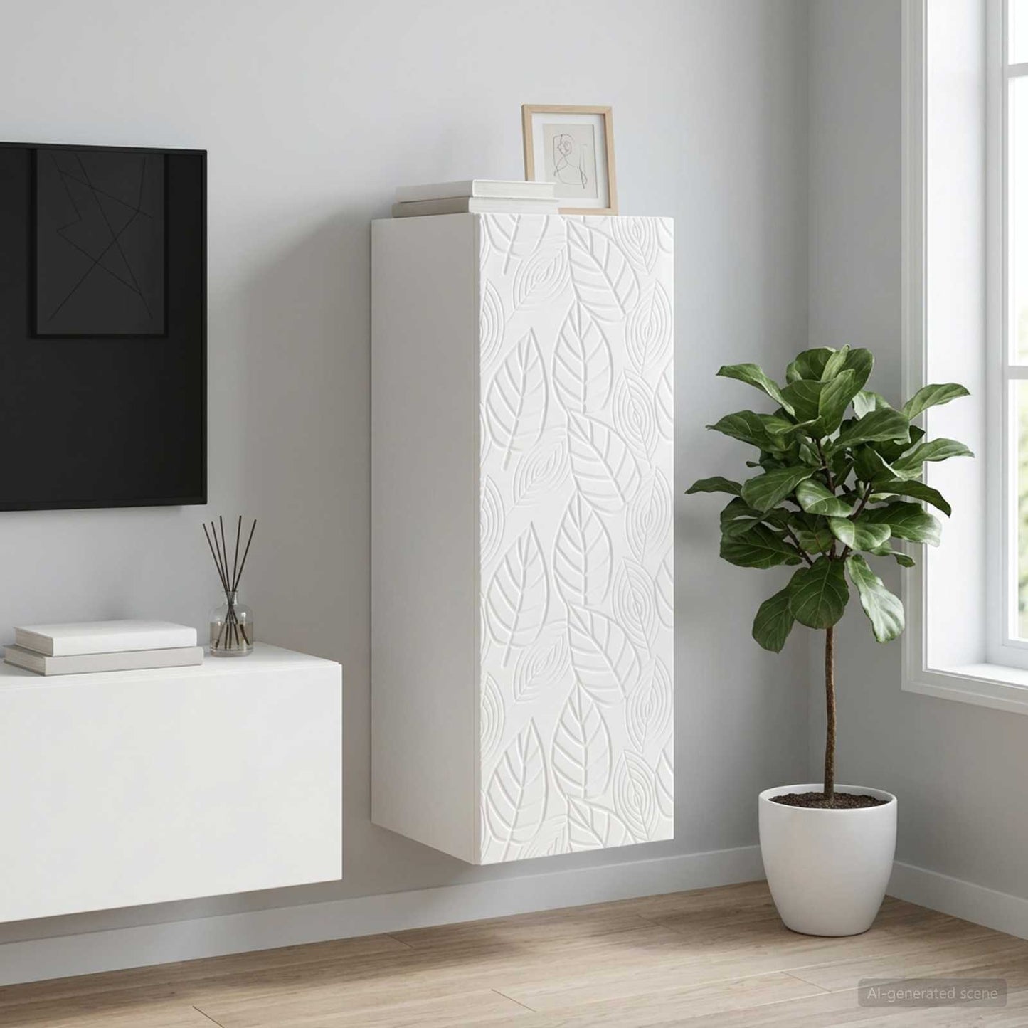 vidaXL Wall-Mounted Cabinet 33 x 34.5 x 90 cm Engineered Wood 1