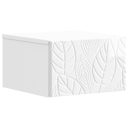 vidaXL Wall-Mounted Side Table 2 pcs High Gloss White 4
