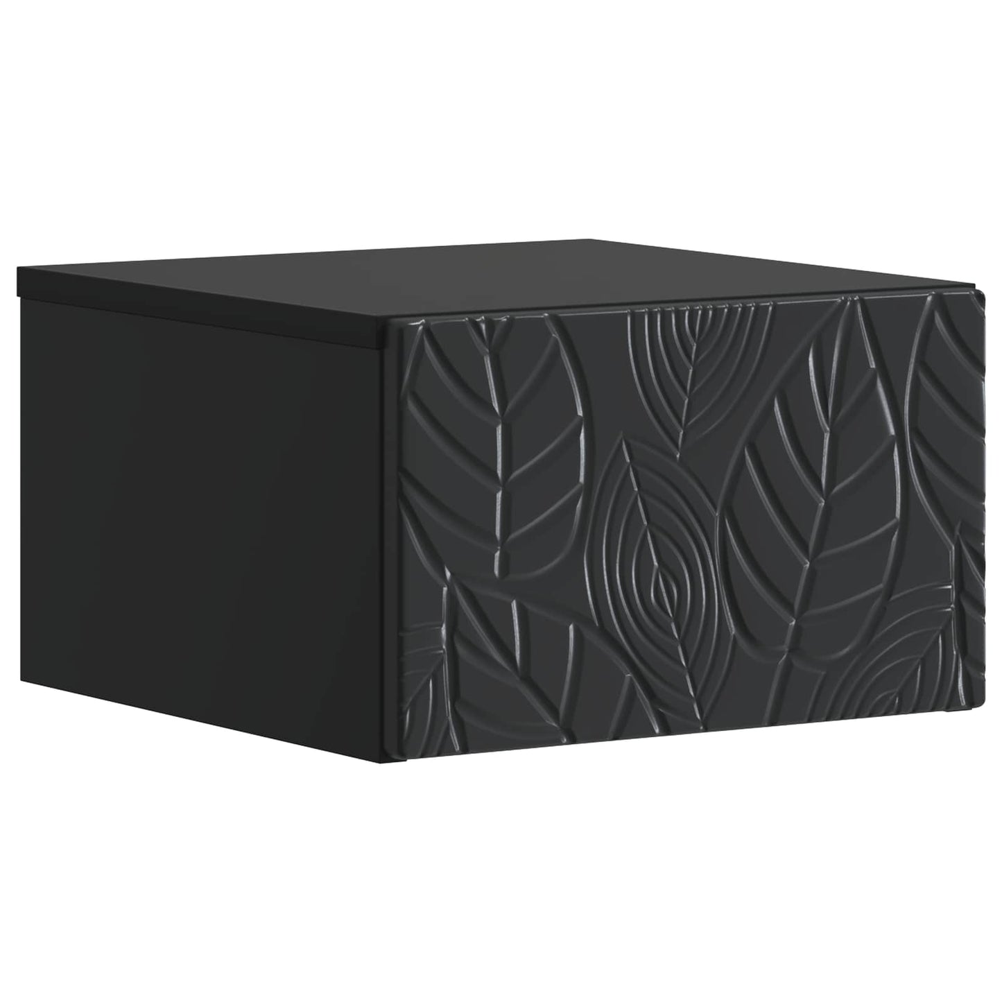 vidaXL Wall-Mounted Bedside Cabinet 2 pcs Black 49 x 34.5 x 20 cm 4
