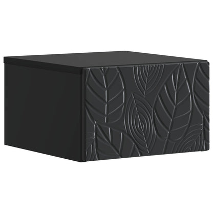 vidaXL Wall-Mounted Bedside Cabinet 2 pcs Black 49 x 34.5 x 20 cm 4