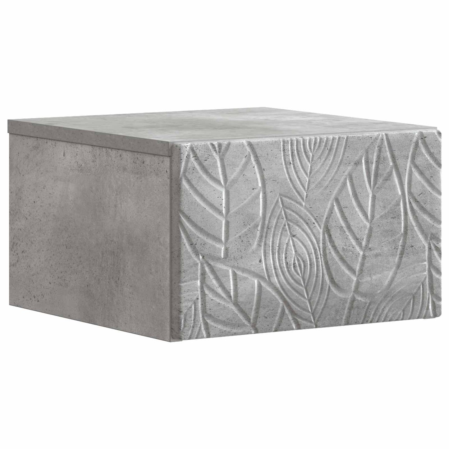 vidaXL Wall-Mounted Bedside Cabinet 2 pcs Concrete Grey 4