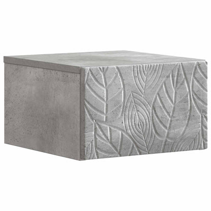 vidaXL Wall-Mounted Bedside Cabinet 2 pcs Concrete Grey 4