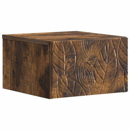 vidaXL Wall-Mounted Bedside Cabinet 2 pcs Smoked Oak 49 x 34.5 x 20 cm 4
