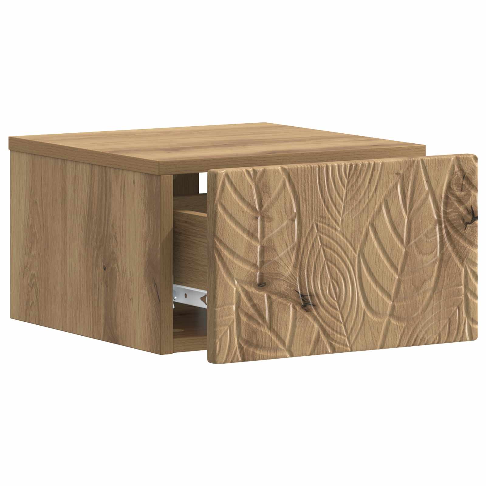 vidaXL Wall-Mounted Bedside Cabinet 2 pcs Artisan Oak 5