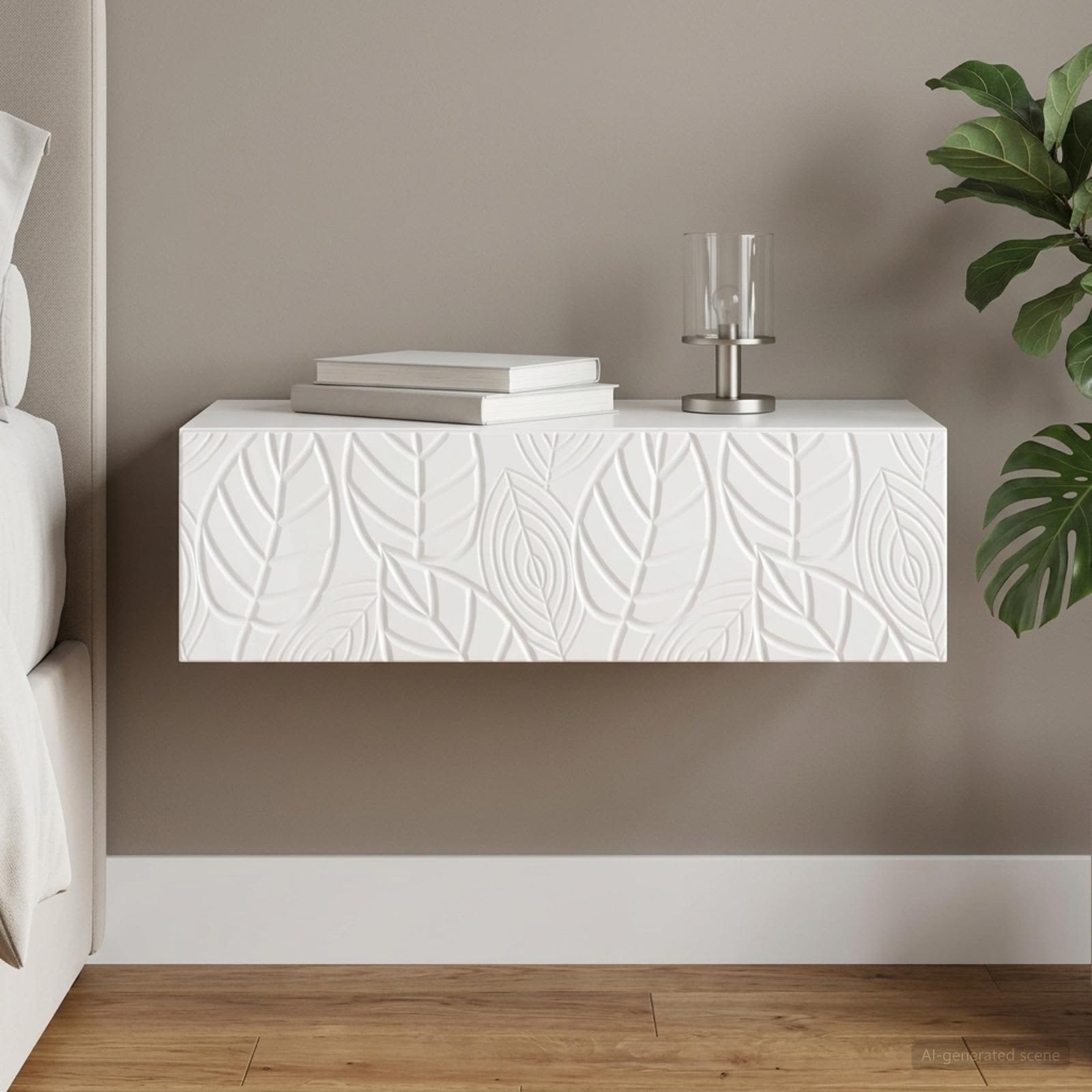 vidaXL Wall-Mounted Side Table 87.5 x 34.5 x 17 cm Engineered Wood 1