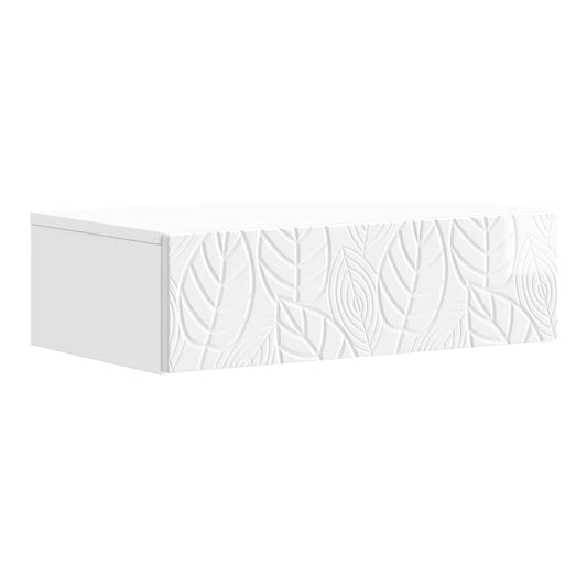 Wall-Mounted Side Table 59 x 34.5 x 17 cm Engineered Wood High gloss white