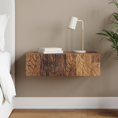 vidaXL Wall-Mounted Side Table 87.5 x 34.5 x 17 cm Engineered Wood 1