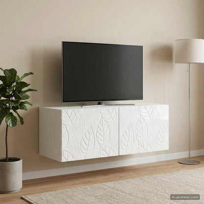 vidaXL Wall-Mounted TV Cabinet 59.5 x 41 x 30 cm High Gloss White 3